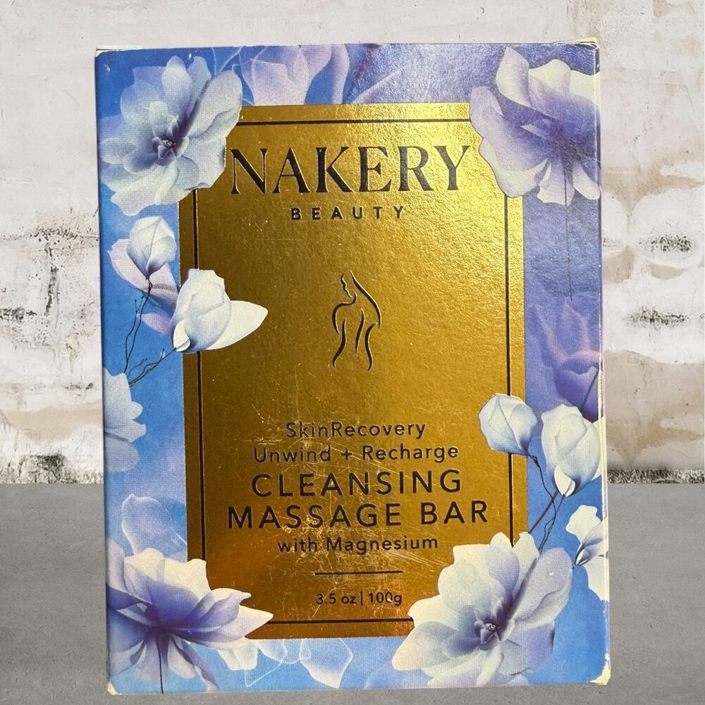 Nakery Beauty $25 SkinRecovery Cleansing Massage Bar with Magnesium NIB